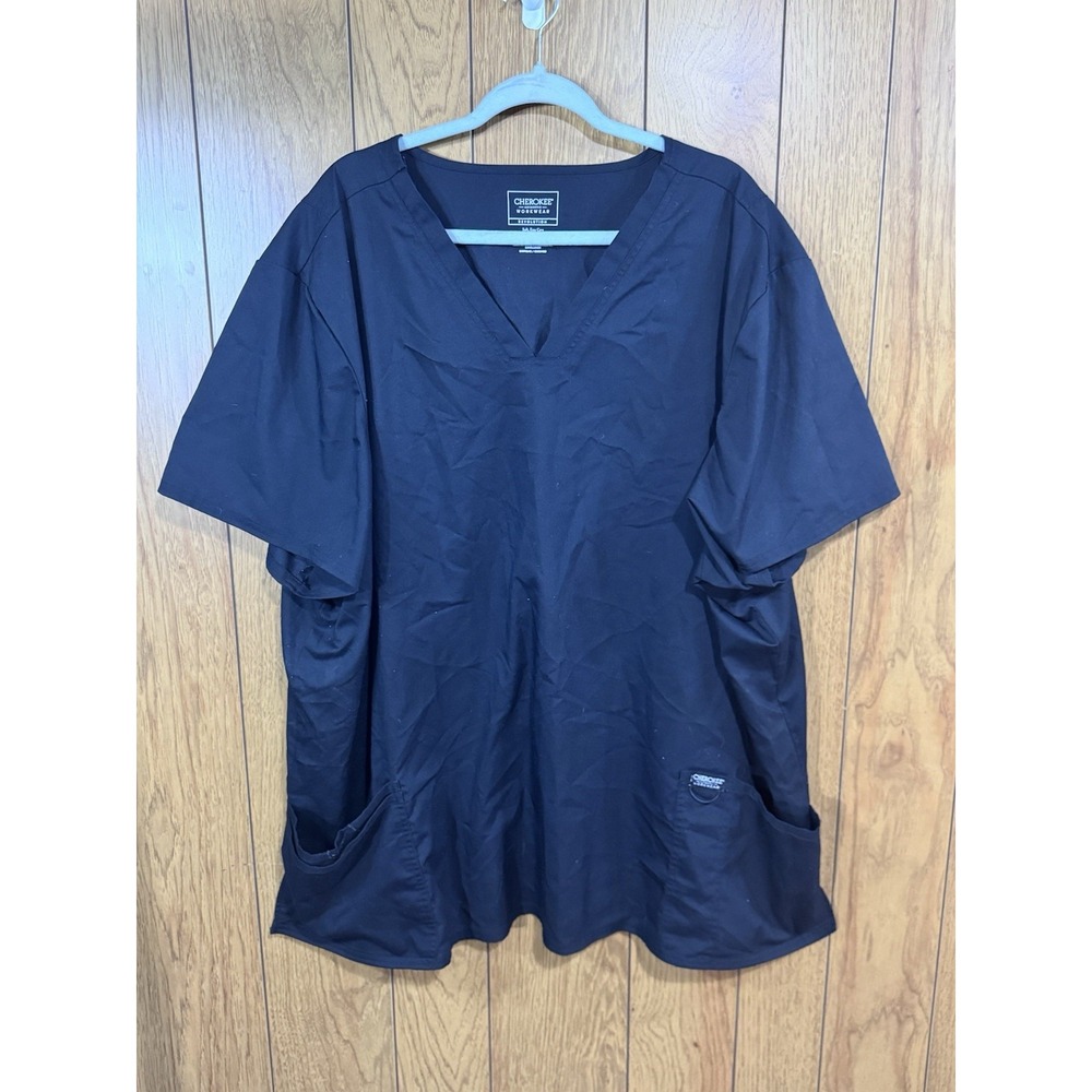 Cherokee Workwear Revolution Scrub Top Black 5XL WW620 V-Neck Stretch